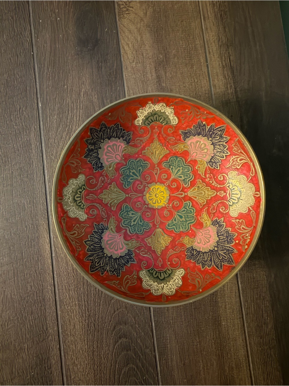 Antique Indian brass trinket dish